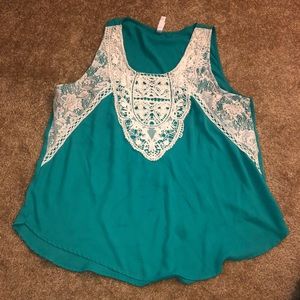 Chiffon and Crochet Top